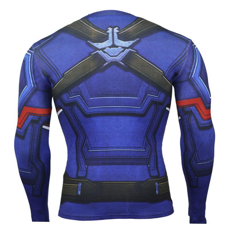 Captain America: 3D Printed Classic Captain America Long Sleeve Shirt