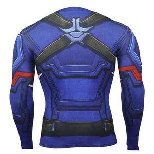 Captain America: 3D Printed Classic Captain America Long Sleeve Shirt