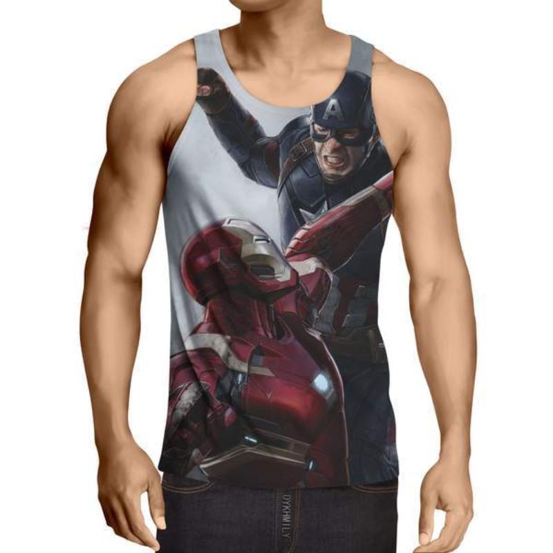 Captain America: 3D Printed Contrivance Captain America Tank Top