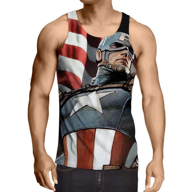 Captain America: 3D Printed Dank Captain America Tank Top