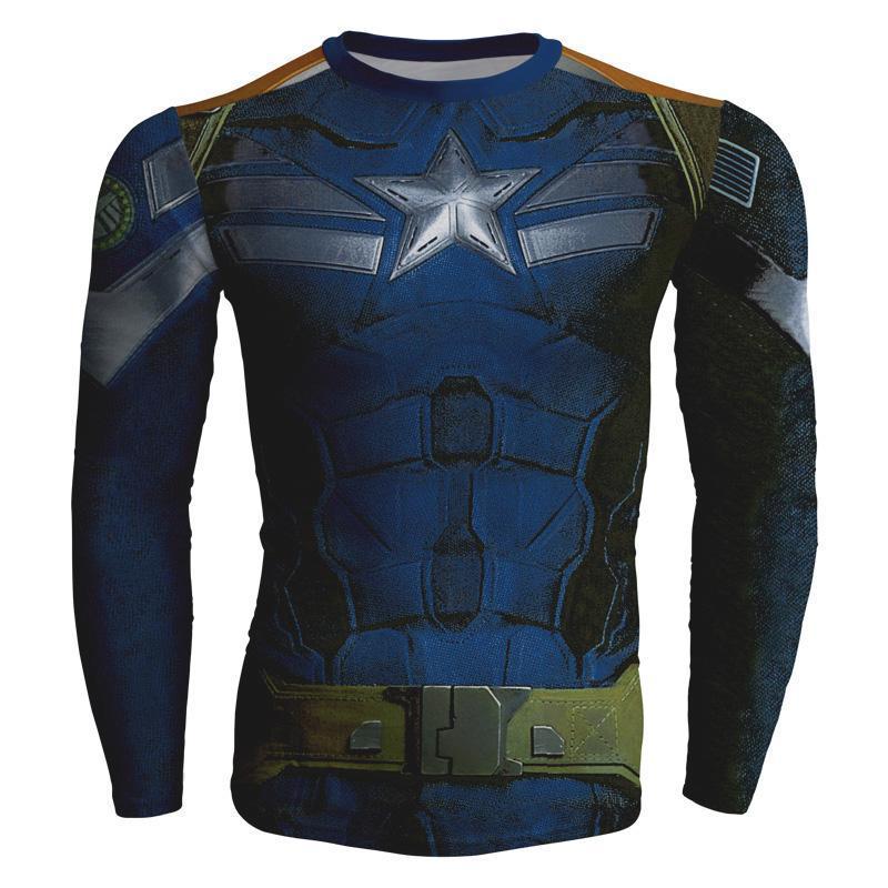 Captain America: 3D Printed Epoch Captain America Long Sleeve Shirt