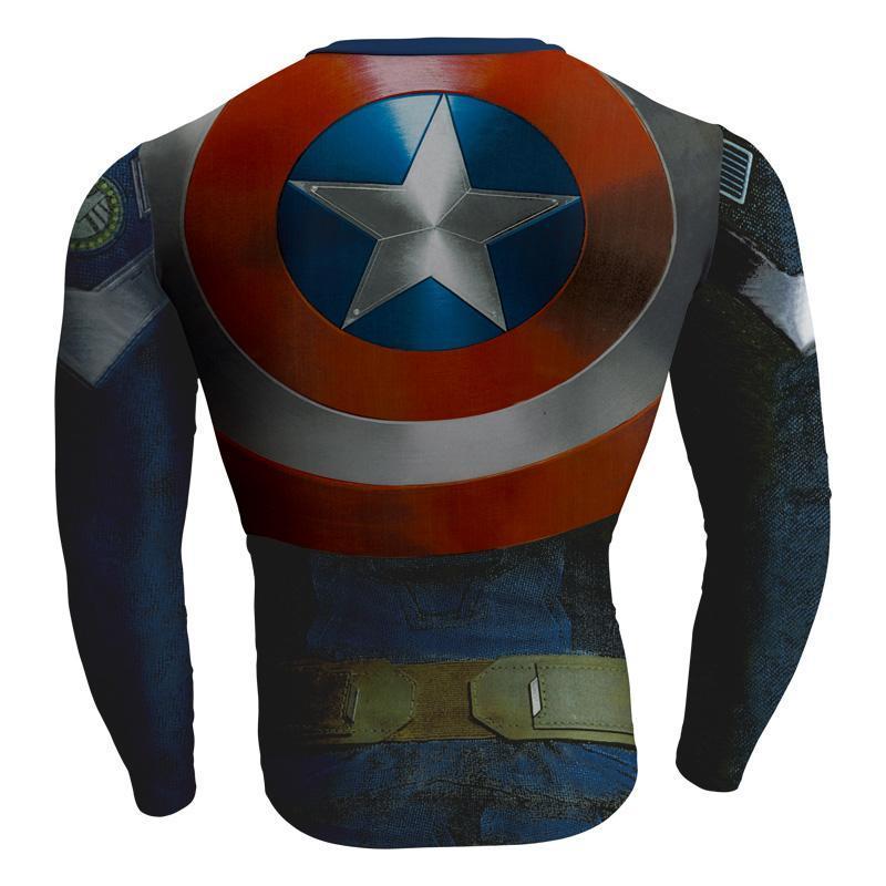 Captain America: 3D Printed Epoch Captain America Long Sleeve Shirt