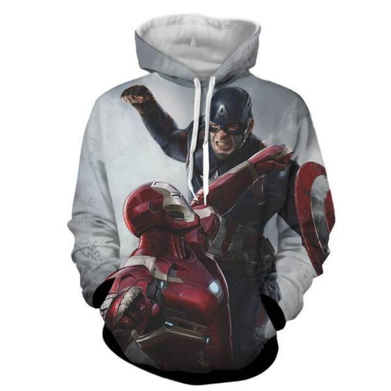 Captain America 3D Printed Feral Captain America Hoodie
