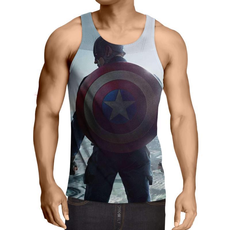 Captain America: 3D Printed Frigorific Captain America Tank Top