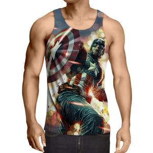 Captain America: 3D Printed Homunculus Captain America Tank Top