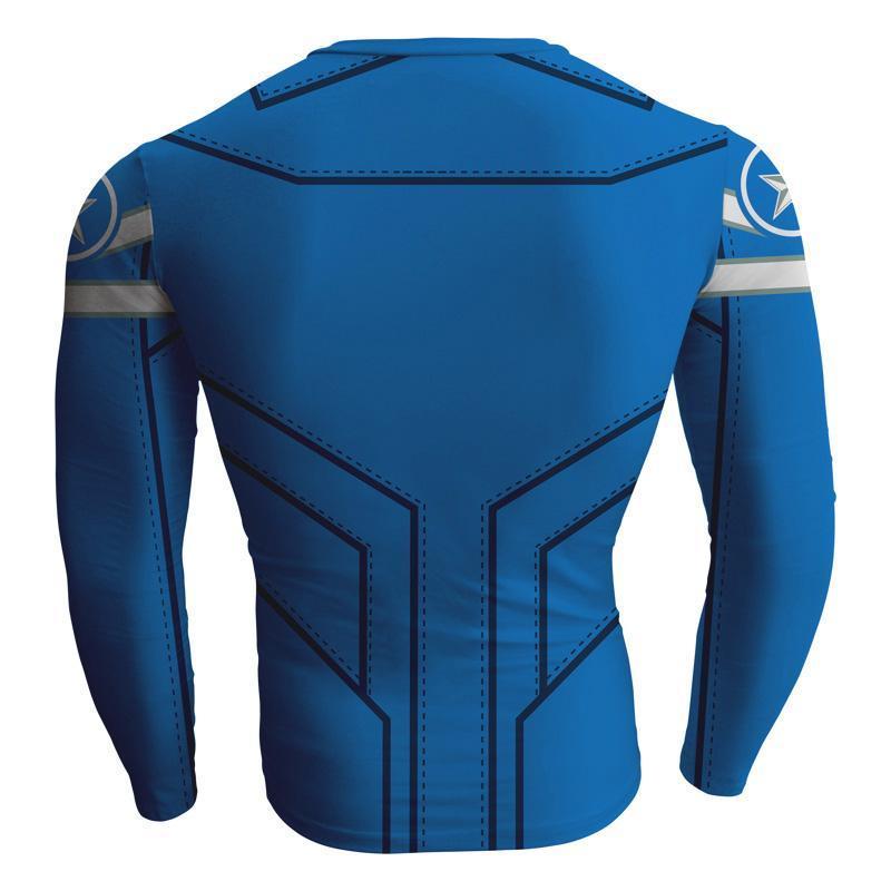 Captain America: 3D Printed Infinity Captain America Long Sleeve Shirt