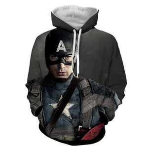 Captain America 3D Printed Nuance Captain America Hoodie