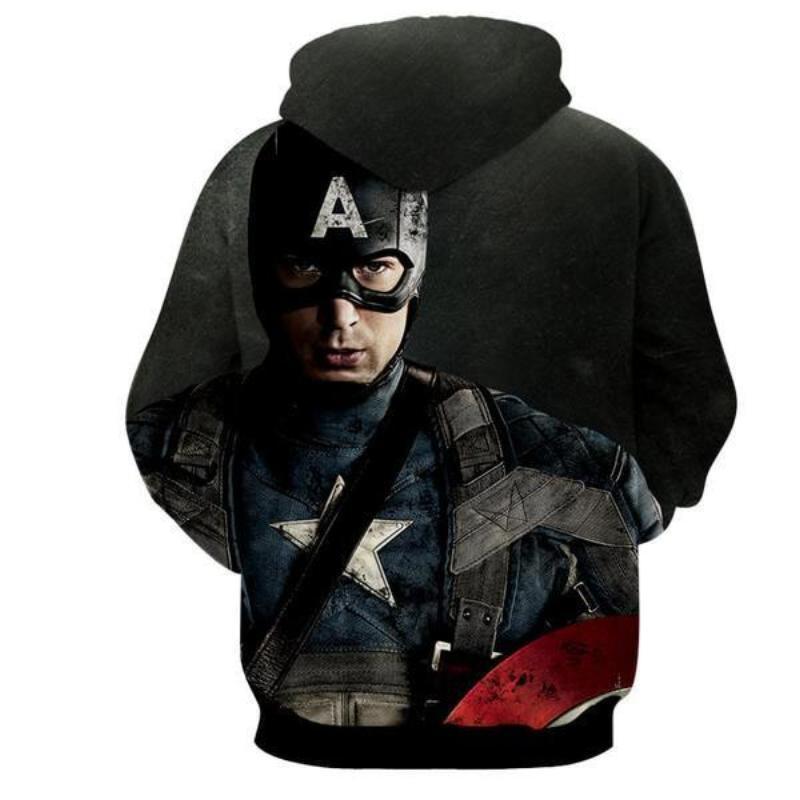 Captain America 3D Printed Nuance Captain America Hoodie