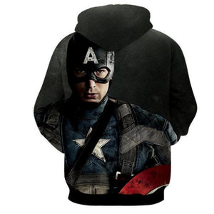 Captain America 3D Printed Nuance Captain America Hoodie