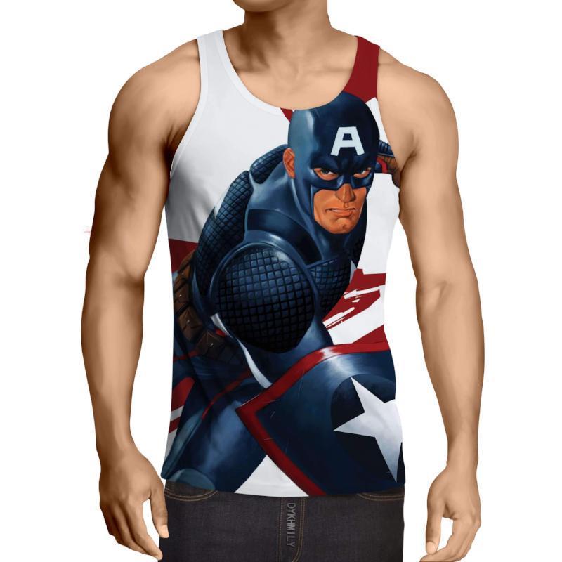 Captain America: 3D Printed Obstreperous Captain America Tank Top