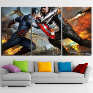 Captain America Canvas 3D Printed Ominous