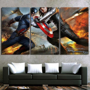 Captain America Canvas 3D Printed Ominous