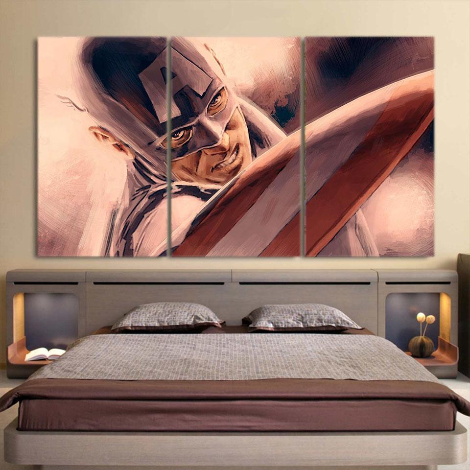 Otary Captain America Canvas 3D Printed