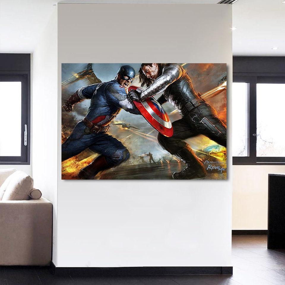 Paradoxical Captain America Canvas 3D Printed