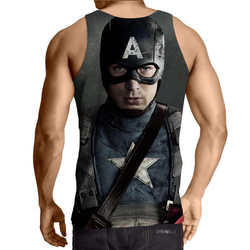 Captain America: 3D Printed Phantasmagoric Captain America Tank Top