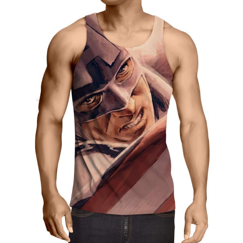 Captain America: 3D Printed Plenipotentiary Captain America Tank Top