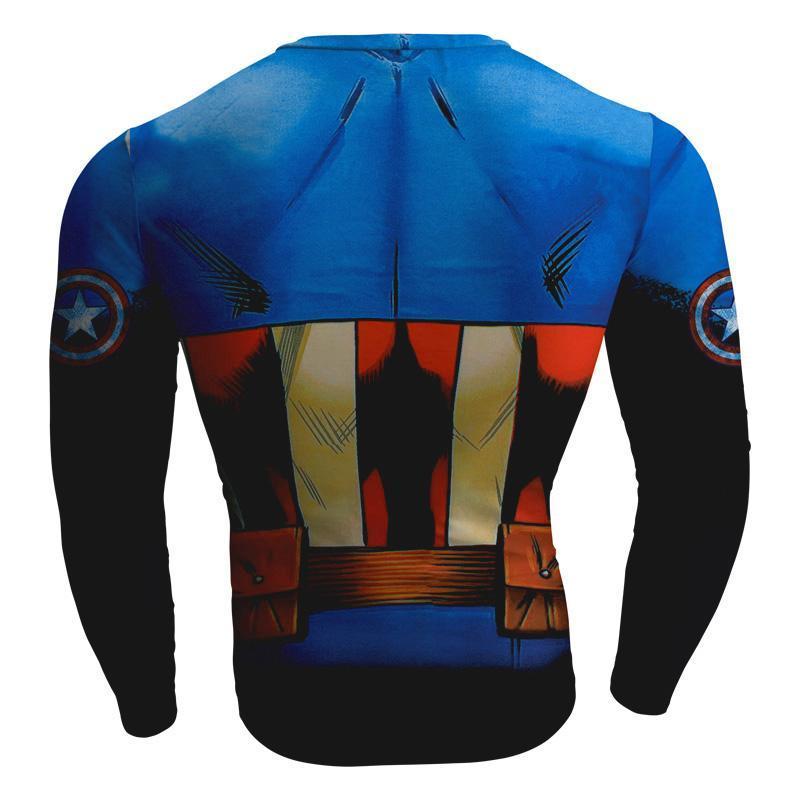 Captain America Shirt Redamancy 3D Printed Long Sleeve Shirt