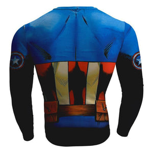 Captain America Shirt Redamancy 3D Printed Long Sleeve Shirt