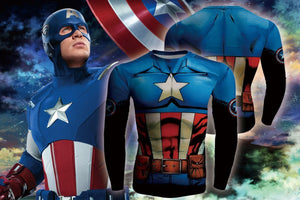 Captain America Shirt Redamancy 3D Printed Long Sleeve Shirt