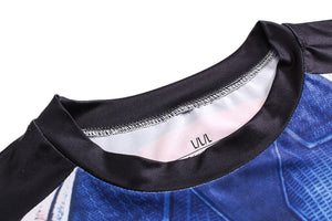 Captain America Shirt Verbalisation Long Sleeve Shirt 3D Printed