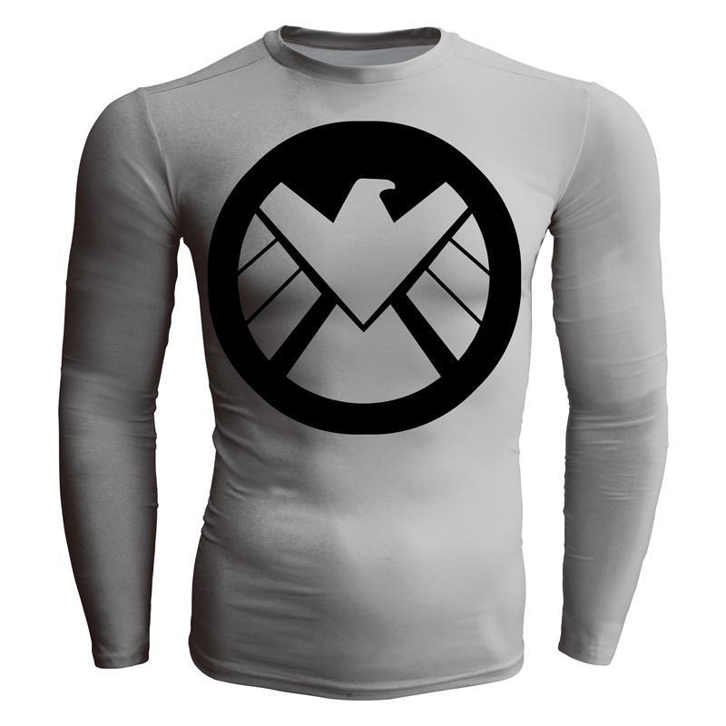 Captain America Shirt  - Vermillion 3D Printed Long Sleeve Shirt
