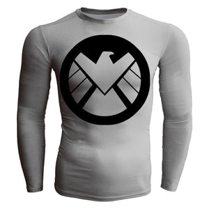 Captain America Shirt  - Vermillion 3D Printed Long Sleeve Shirt