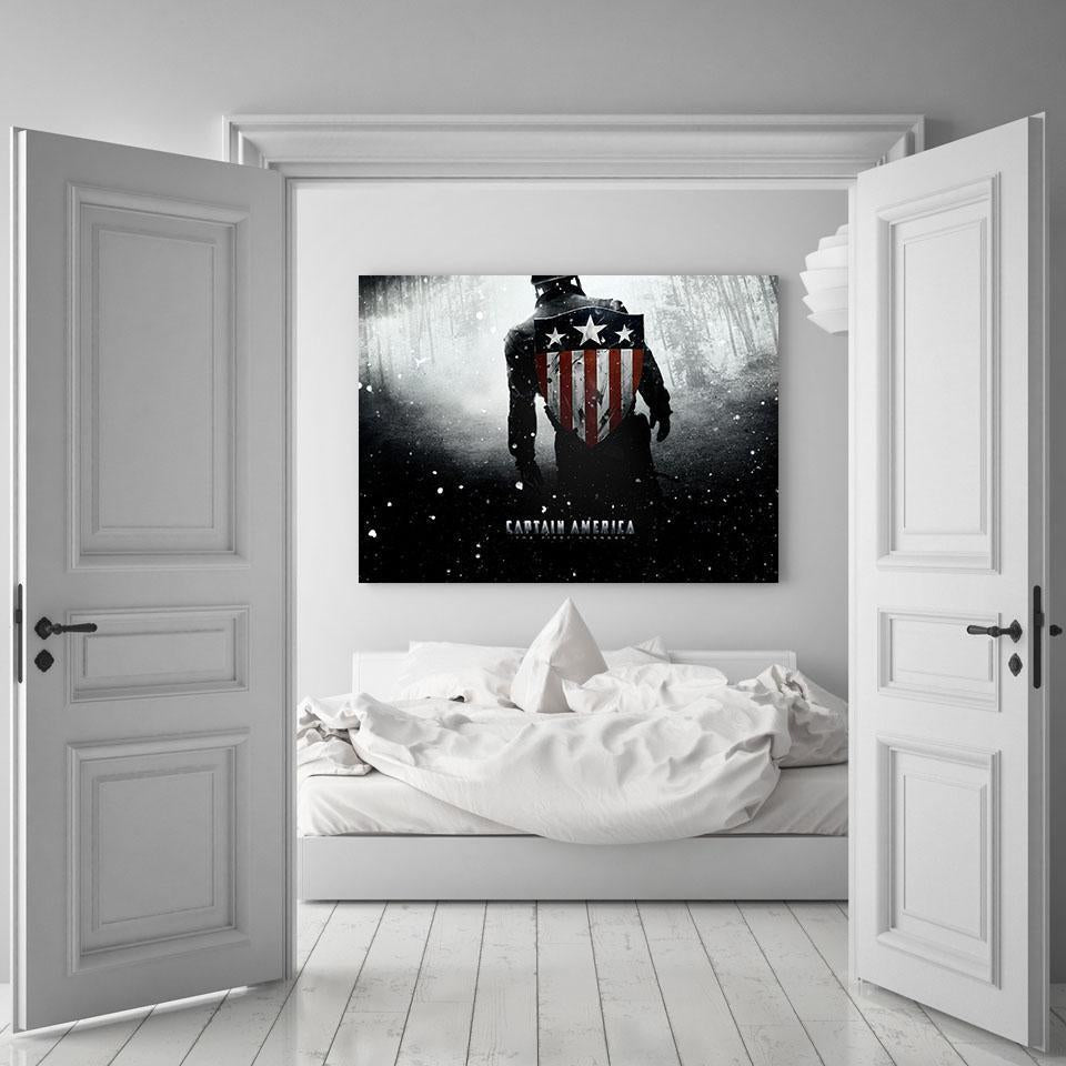 3D Printed Vintage Captain America Canvas