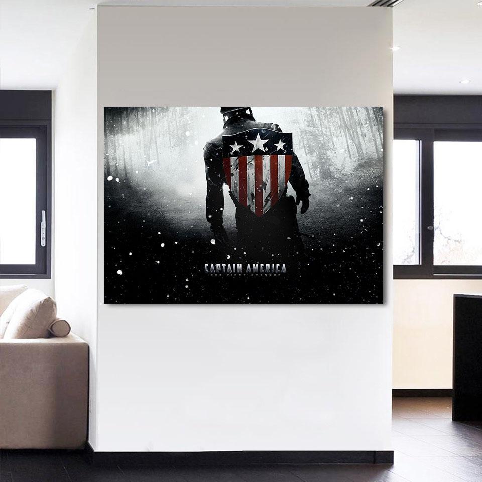 3D Printed Vintage Captain America Canvas