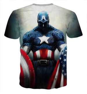 Captain America Benevolent 3D Printed T-Shirts