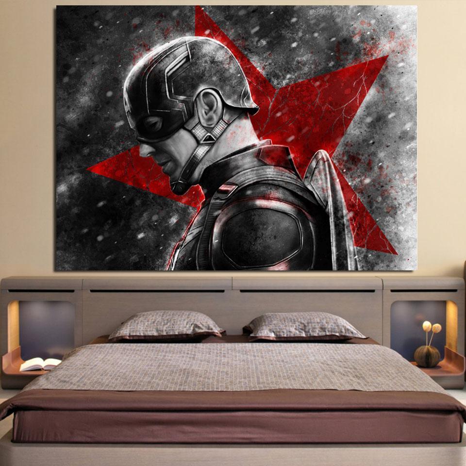 Elucidator Captain America Canvas 3D Printed