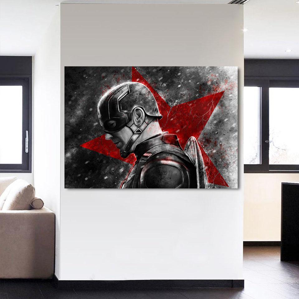 Elucidator Captain America Canvas 3D Printed