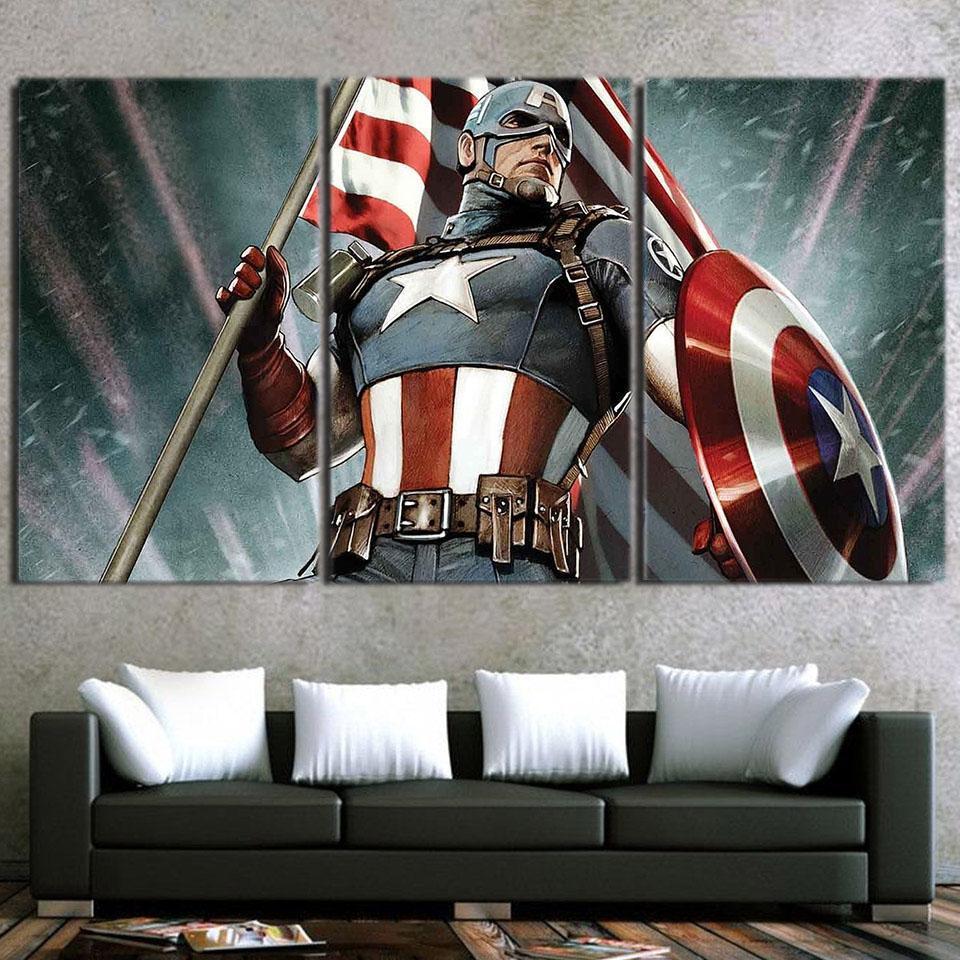 3D Printed Grody Captain America Canvas