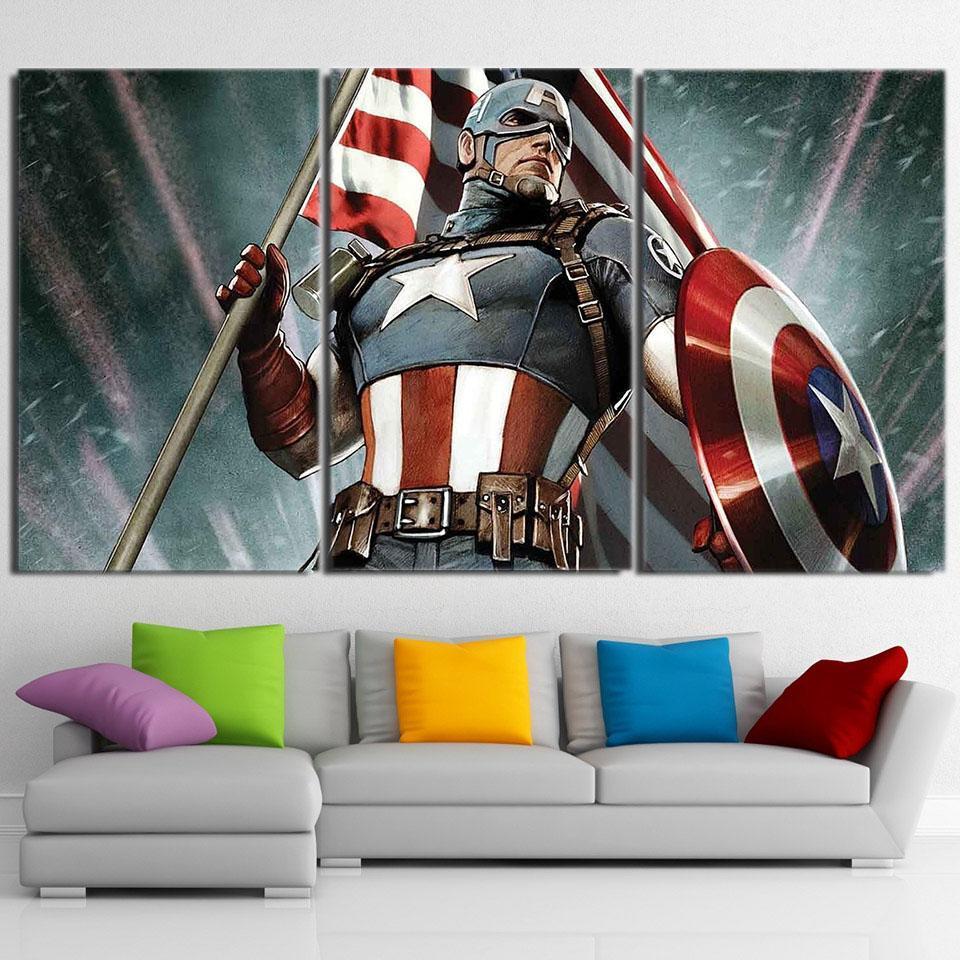 3D Printed Grody Captain America Canvas