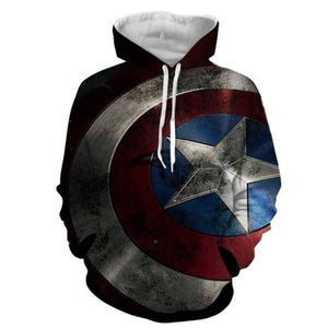 Captain America Hoodie Xenomorph Captain America Hoodie