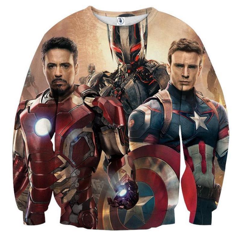 3D Printed Ultron Iron Man & Captain America Sweatshirt