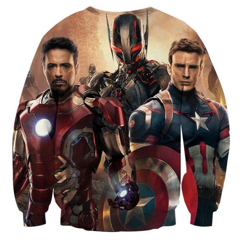 3D Printed Ultron Iron Man & Captain America Sweatshirt