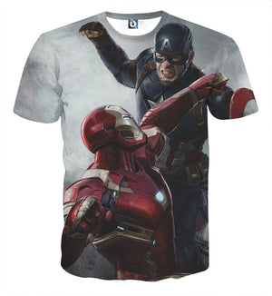 Captain America Tee: 3D Printed Esculent Captain America T-Shirts