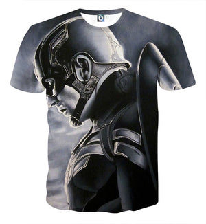 Captain America Tee: 3D Printed Fresnel Captain America T-Shirts