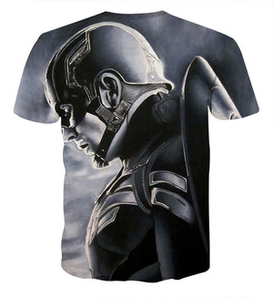 Captain America Tee: 3D Printed Fresnel Captain America T-Shirts
