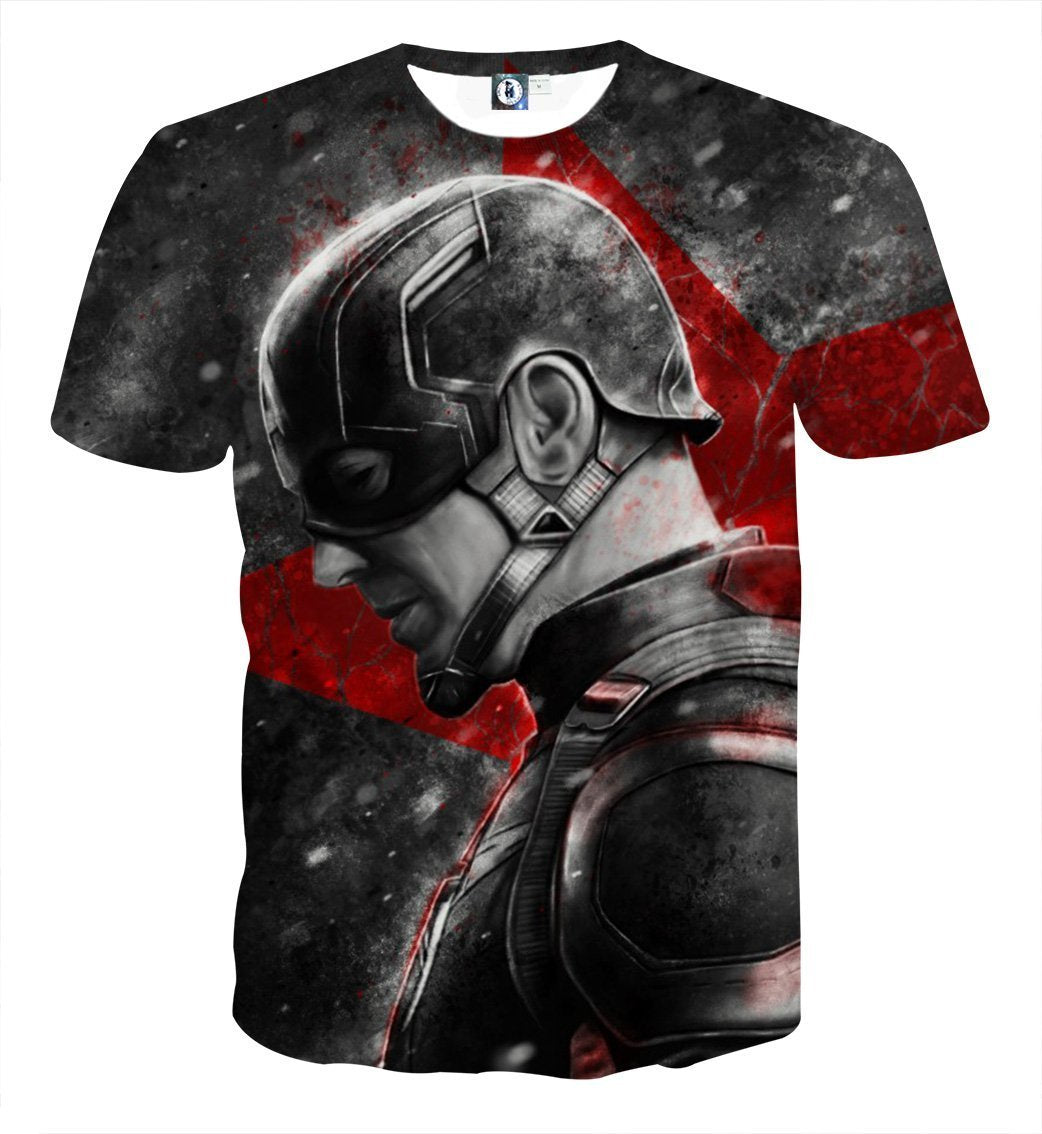 Captain America Tee: 3D Printed Hydroxonium Captain America T-Shirts