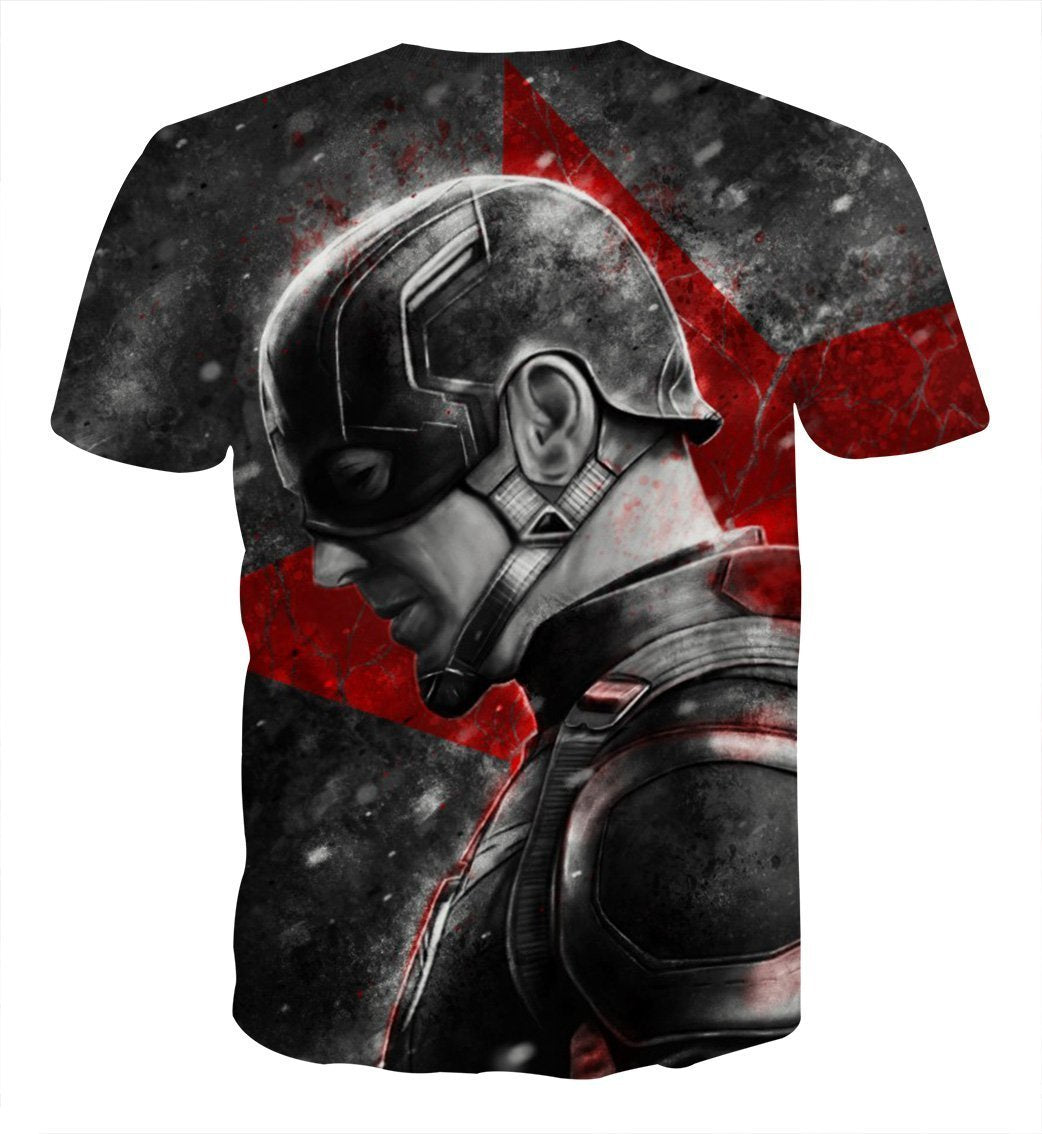 Captain America Tee: 3D Printed Hydroxonium Captain America T-Shirts