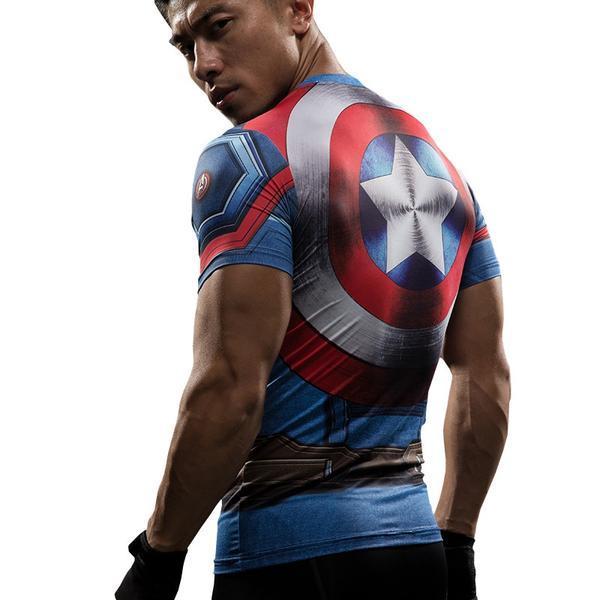 Captain America Tee: 3D Printed Shield Captain America T-Shirts