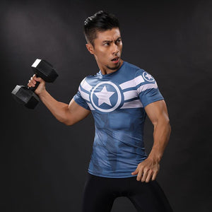 Captain America Tee: 3D Printed Super Captain America T-Shirts