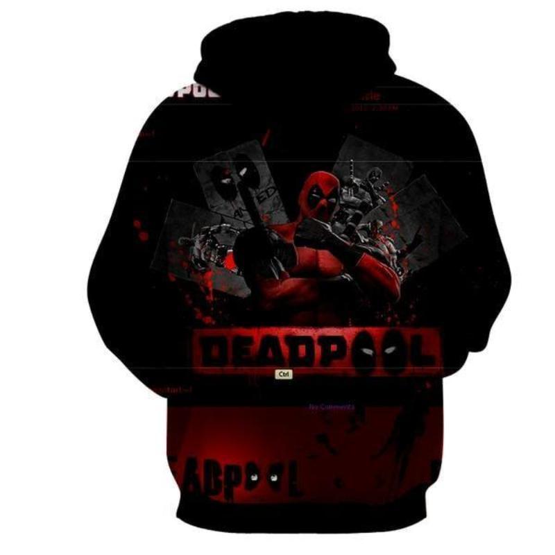 Cool Black & Red Cover Deadpool Hoodie