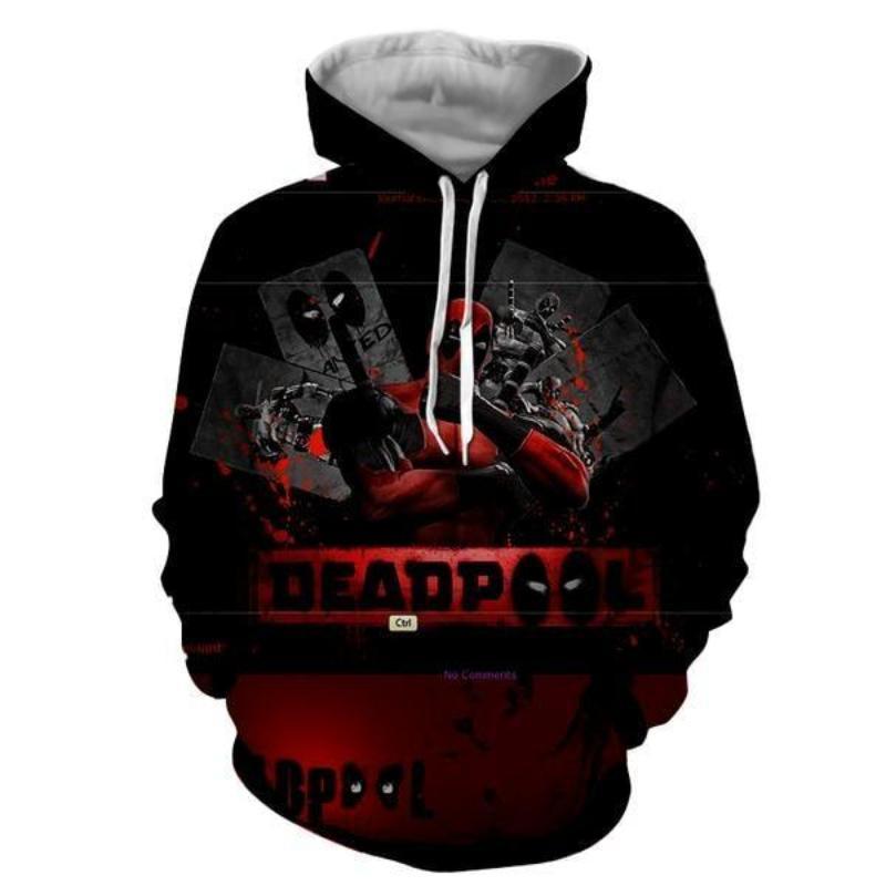Cool Black & Red Cover Deadpool Hoodie