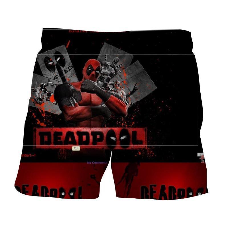 Cool Deadpool 3D Printed Deadpool Shorts