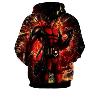 Cool Red Deadpool Hoodie