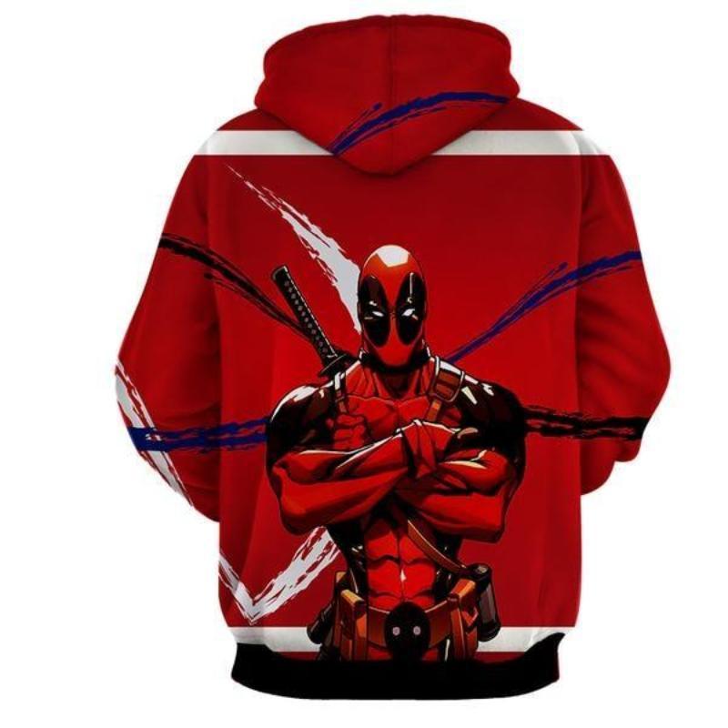 Cool Red Deadpool Hoodie