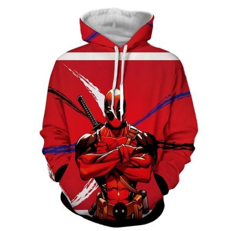 Cool Red Deadpool Hoodie