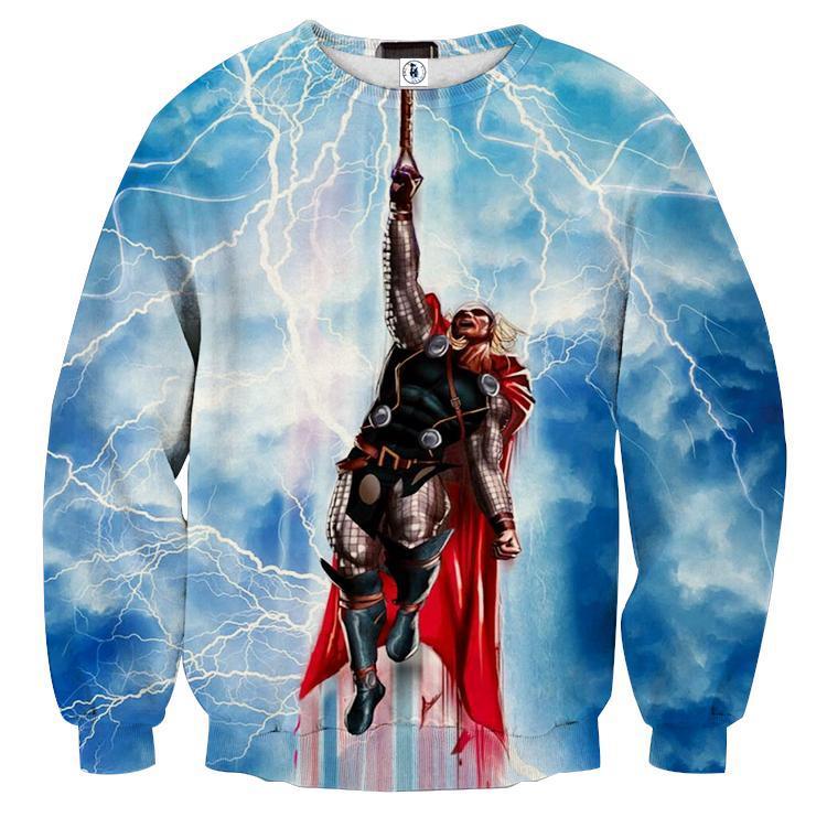 Cool Thor Crewneck 3D Printed Thor Sweatshirts